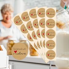 Homemade With Love Stickers For Gifts Stickers 40 Pack 1.5 Inch Round