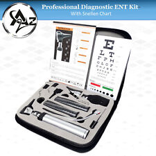 New Human Veterinary Ent Medical Otoscope Opthalmoscope Set Diagnostic Kit Led