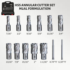 Us Stock 1 Hss Annular Cutter Set 13pcs For Mag Drill Press 716 To 1-116 Dia
