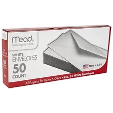 Mead 10 Envelopes Business Legal White Letter All Purpose Mailing 50 Count