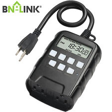 Bn-link 7 Day Outdoor Heavy Duty Digital Programmable Timer Dual Outlet 8 Onoff