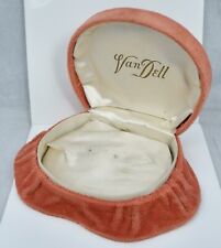 Vintage Large Van Dell Pink Jewelry Bracelet Pin Display Presentation Box Retro