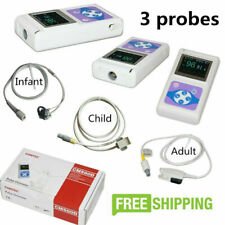 Neonatal Child Adult 3 Spo2 Probes Pulse Oximeter O2 Patient Monitor Pc Software