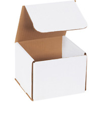 1-500 Choose Quantity 5x5x5 Corrugated White Mailers Packing Boxes 5 X 5 X 5