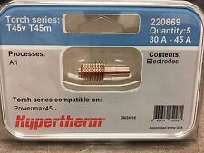 Genuine Hypertherm 220669 Powermax 45 Electrodes 30a 45a 5 Pack Plasma 45v 45m