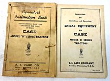 Vintage J. I. Case Model D Series Tractors Operators Manuals