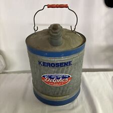 Vintage Delphos 5-gallon Galvanized Kerosene Gas Can