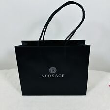 Versace Authentic Black Shopping Paper Bag Gift Tote Small 10 X 8 X 4