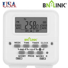 7 Day Heavy Duty Digital Programmable Timer 2independently Plug-in Outlet Switch