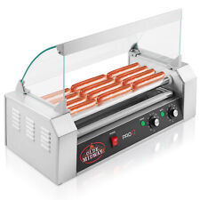 Open Box - Commercial Electric 12 Hot Dog 5 Roller Grill Machine With Cover