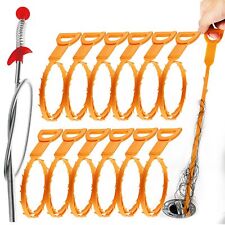 Snake Drain Hair Clog Remover Remover Auger Cleaning Tool 12pcs With Steel...