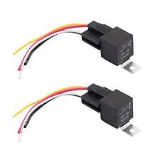 Xtremeamazing Pack Of 2 Car Relay Socket Harness Jd1912 12v 40a 4 Pin Spst Wires