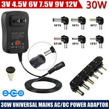 30w Universal Ac Adapter 3v 4.5v 5v 6v 7.5v 9v 12v Dc Switching Power Supply
