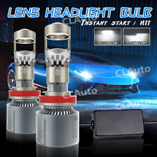 H11 Led Headlight Bulb Mini Lens Projector 100w High Power 20000lm 6000k White