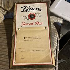 Vintage Kaiers Beer Toc Advertising Calendar Sign Light Lager Special Beer