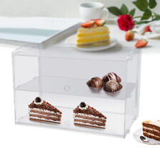 Acrylic Pastry Donut Display Case 2 Trays Self Serve Cupcake Display Clear