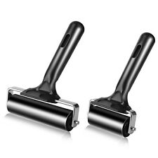 2pcs Rubber Roller Brayer Rollers Hard Rubber 4 And 2.2 Inch For Printmaking ...