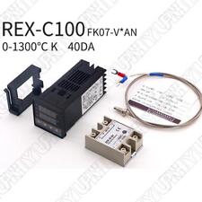 Rex-c100 Digital Lcd Pid Temperature Controller Set K Thermocouple Max.40a Ssr