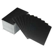 100pcs 0.45mm Metal Business Cards Laser Engraving Aluminum Card Matte Black