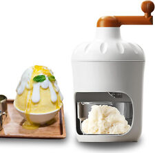 Wixkix Mini Manual Ice Shaver Machine Portable Snow Cone Maker For Home Kitchen
