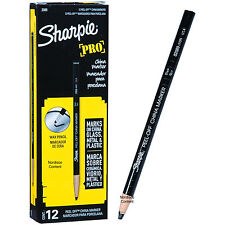 Sharpie Pro Black Peel Off China Marker Grease Pencil 02089 Box Of 12