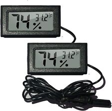 2 Pack Mini Hygrometer Thermometer Meter With Probe Indoor Humidity Temperatu...