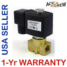 38 Inch 12v Dc Brass Electric Solenoid Valve Npt Gas Water Air Normally Closed