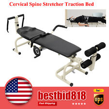 Cervical Spine Stretcher Traction Bed Lumbar Relief Massage Therapy Stretch Benc
