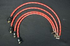 Ford 8n 2n 9n Red Deluxe Cloth Covered Spark Plug Wire Set Early Model 1939-1950