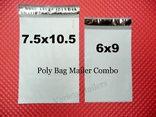 50 Poly Bag Mailer Combo 6x9 7.5x10.5 Small Self-sealing Shipping Bags