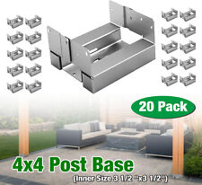 20pcs 4x4 Concrete Deck Post Anchor Base Adjustable Metal Post Bracket Post Base