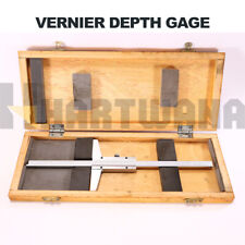 Stainless Steel Vernier Depth Gage 0-200mm Poor Precision 0.02mm Free Shipping
