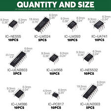 85 Pcs Ic Assortment Kit Plastic 10 Specifications Integrated Circuit Ic Chips