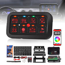 Rgb 8 Gang Switch Panel For Led Light Bar Electronic Relay System Bluetooth App