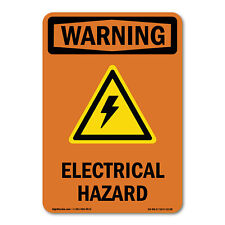 Electrical Hazard Ansi Warning Sign Metal Plastic Decal