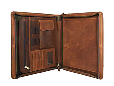 Buffalo Leather Portfolio Executive Business Organizer Folder Case A4 Padfolio