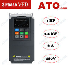 Ato 3 Phase Vfd Variable Frequency Drive Converter 3 Hp 2.2 Kw 6 A 480v Inverter