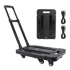 Folding Hand Truck Dolly Cart With Wheels Luggage Cart Trolley Moving 440lbs