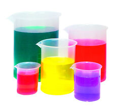 Karter Scientific Graduated Plastic Beaker Set 50 100 250 500 1000 Ml