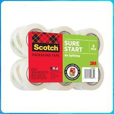 Scotch Sure Start Shipping Packaging Tape 1.88 X 25 Yd 1.5 Core 6 Rolls