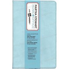 Martha Stewart Home Office Avery Smooth-finish Journal 5.5x8.5 Faux Leather Blue
