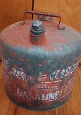 Vintage 5 Gallon Metal Gas Can Gasoline