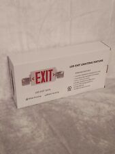Led Exit Sign Emergency Combo Light With Adjustable Two Head Battery Backup Ul