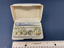 Vintage Ohaus Apothecary Calibration Scalebalance Weight Set With Case Not Full