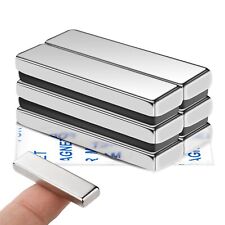 Strong Magnets 6 Pack Rare Earth Magnets Bar With Double-sided Adhesive
