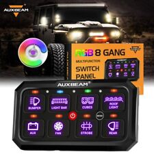 Auxbeam Rgb 8 Gang Switch Panel Momentary Circuit Control Relay System For Jeep