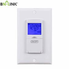 Bn-link Programmable In-wall Digital Timer Switch Blue Backlight 7-day15a125v
