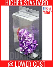 50 Pcs 3x1x5 Clear Plastic Pvc Boxes W Hang Hole Retail Display Packaging