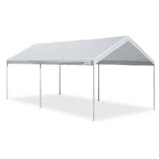 10 W X 20 L X 8.5 H Metal Steel Frame Polyester Top Carport Shelter