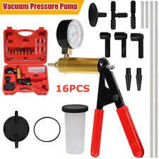 Hand Held Vacuum Pressure Pump Tester Set Brake Fluid Bleeder Bleeding Kit Case